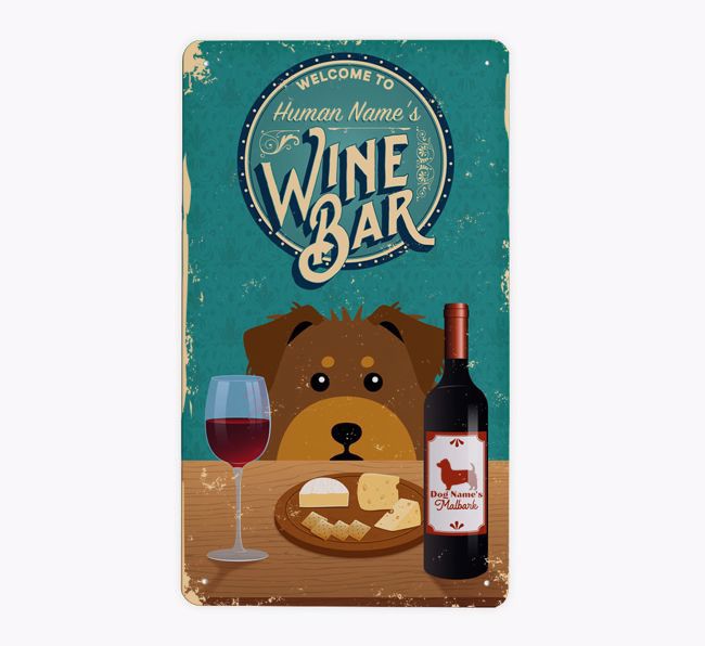 Wine Bar: Personalized {breedFullName} Metal Sign